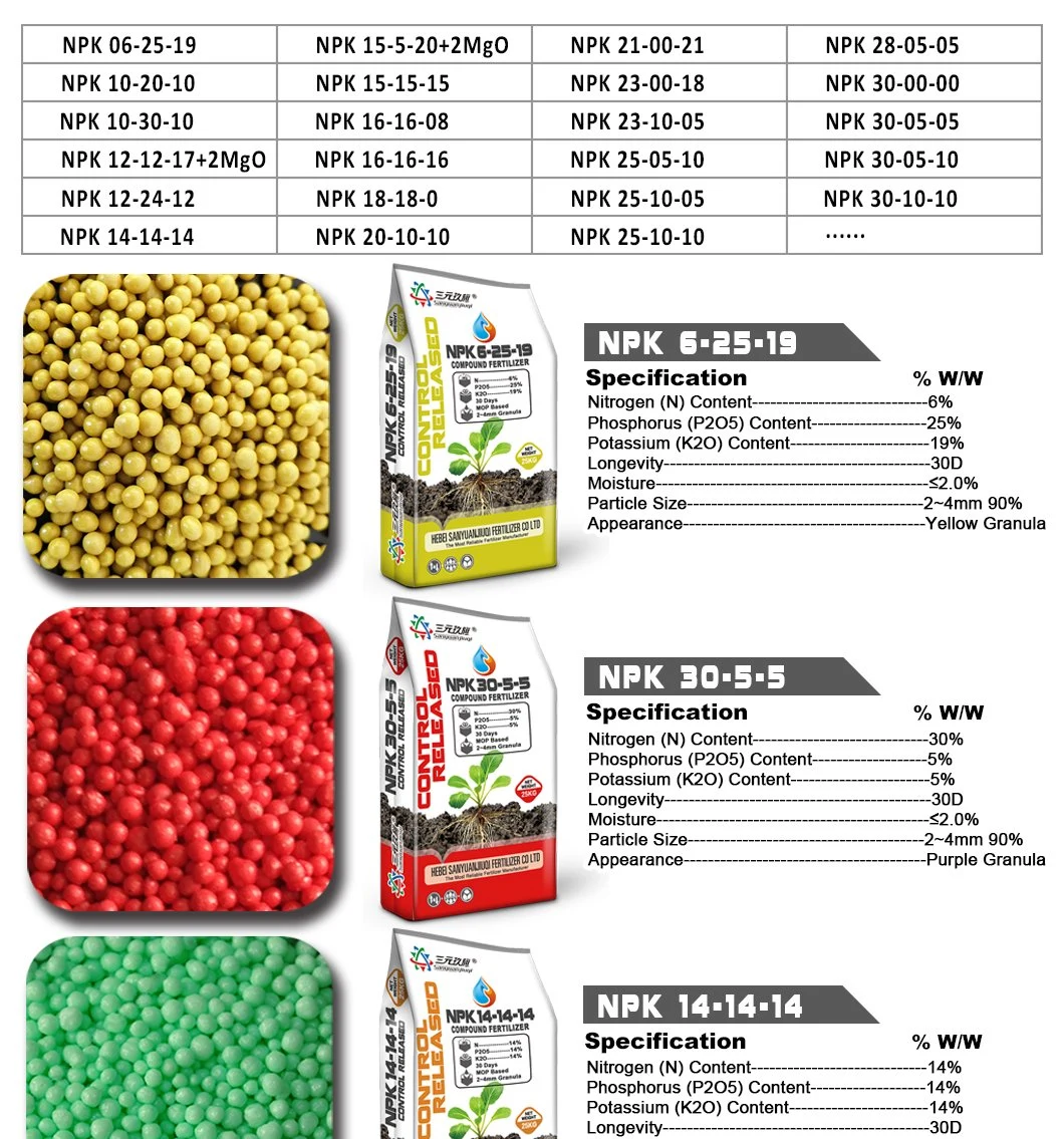 Balance Nutrition Formula Control Release Fertilizernpk 20-20-00